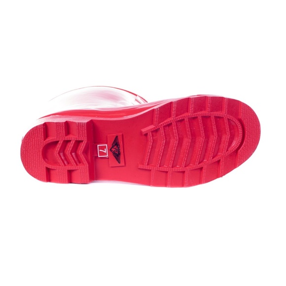 Women's 11'' Red Rubber Rain Boots, Wellies - Picture 3 of 3